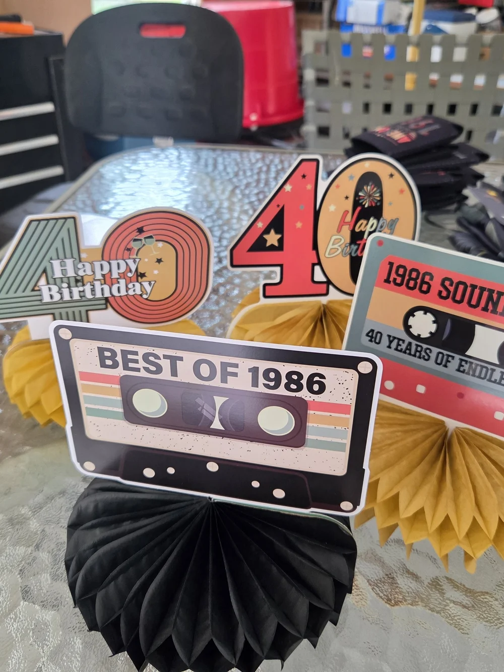 40th Birthday Decor- Vintage 1986 Limited Edition Party Supplies